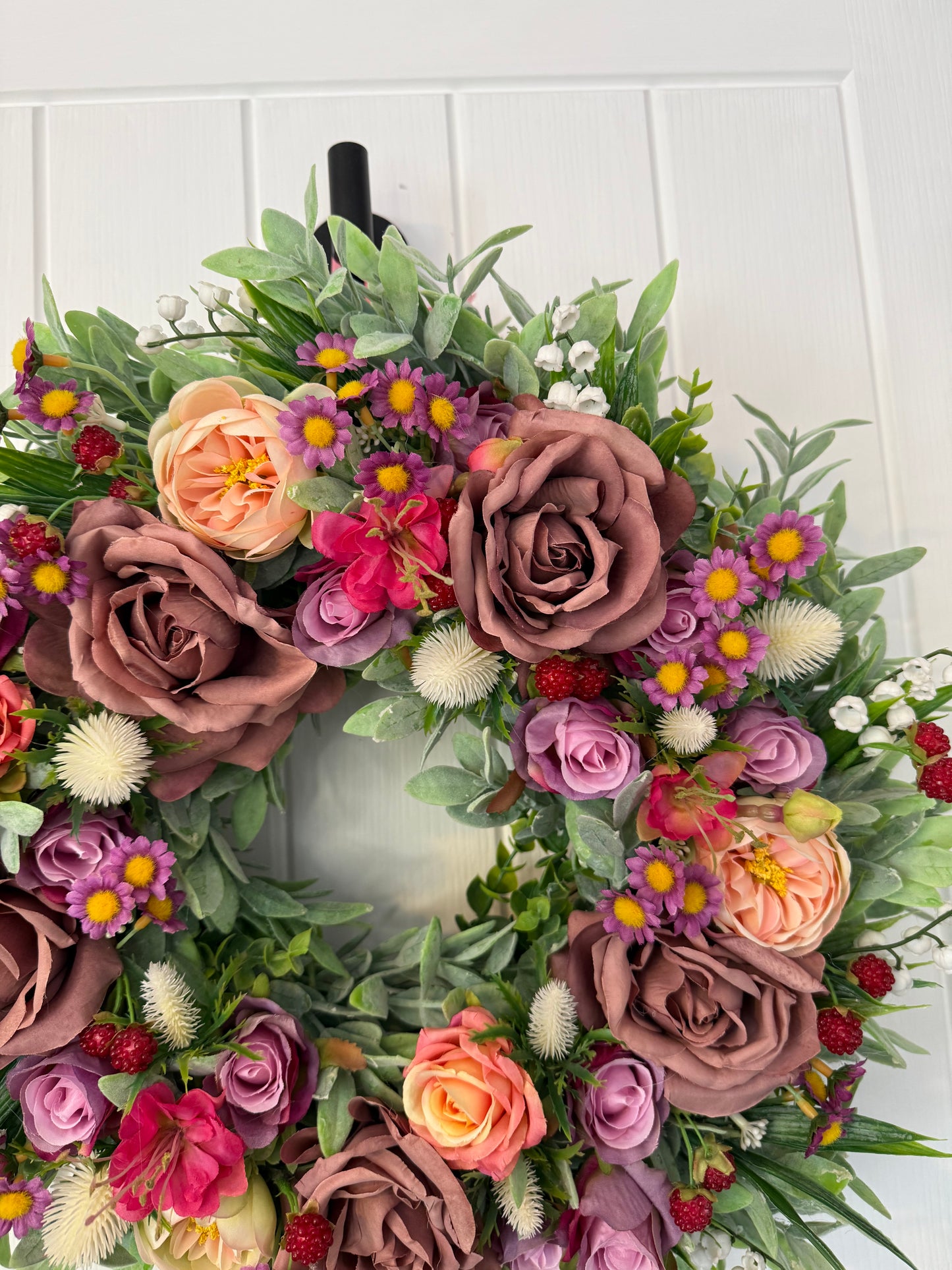 Floral Wreath – Roses And Raspberries