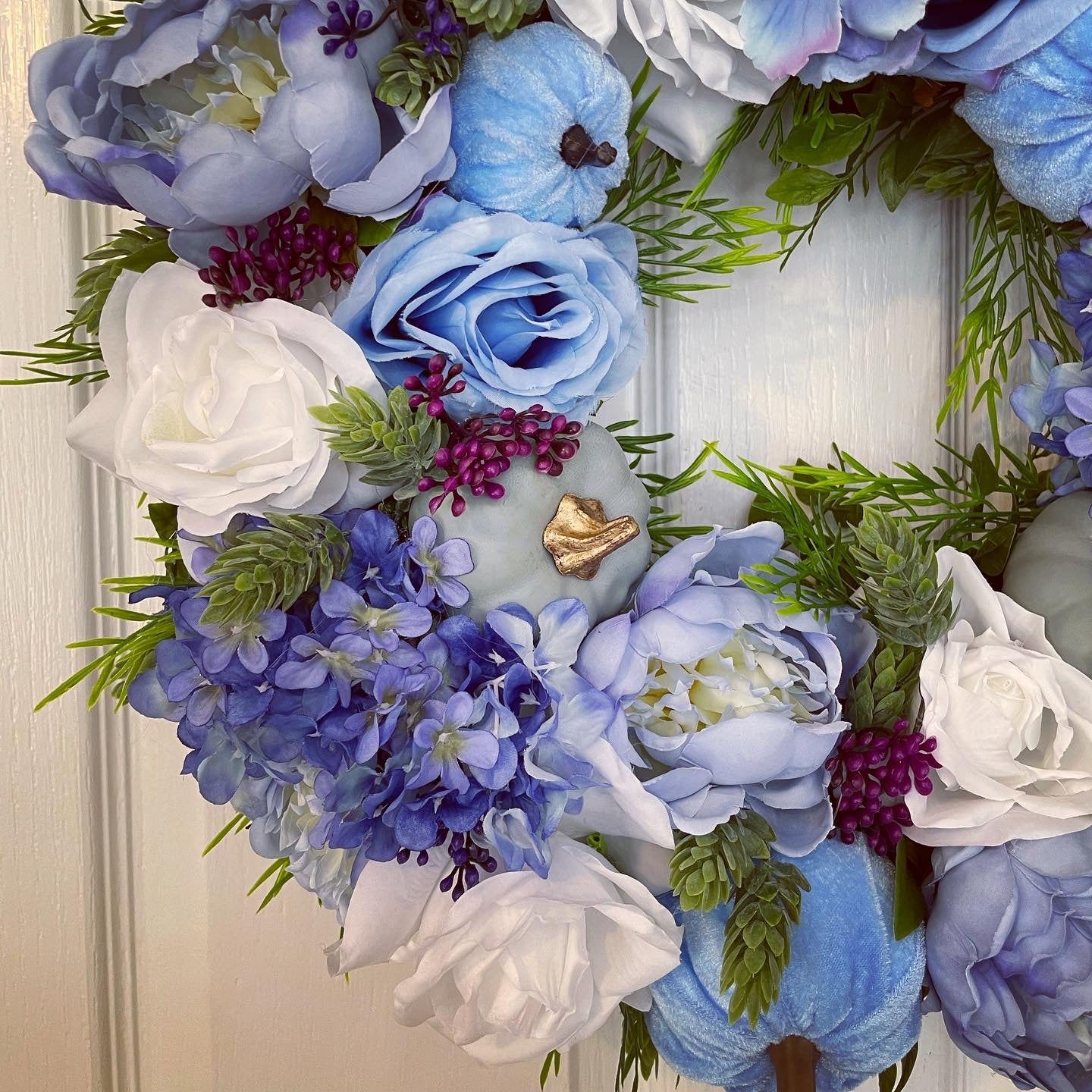 Autumn Wreath – Roses And Hydrangea