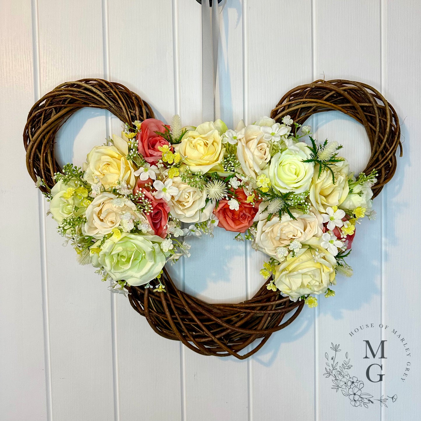 Disney Floral Wreath – Roses And Gypsophila