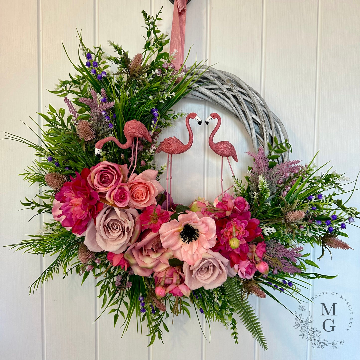 Floral Wreath – Flamingo