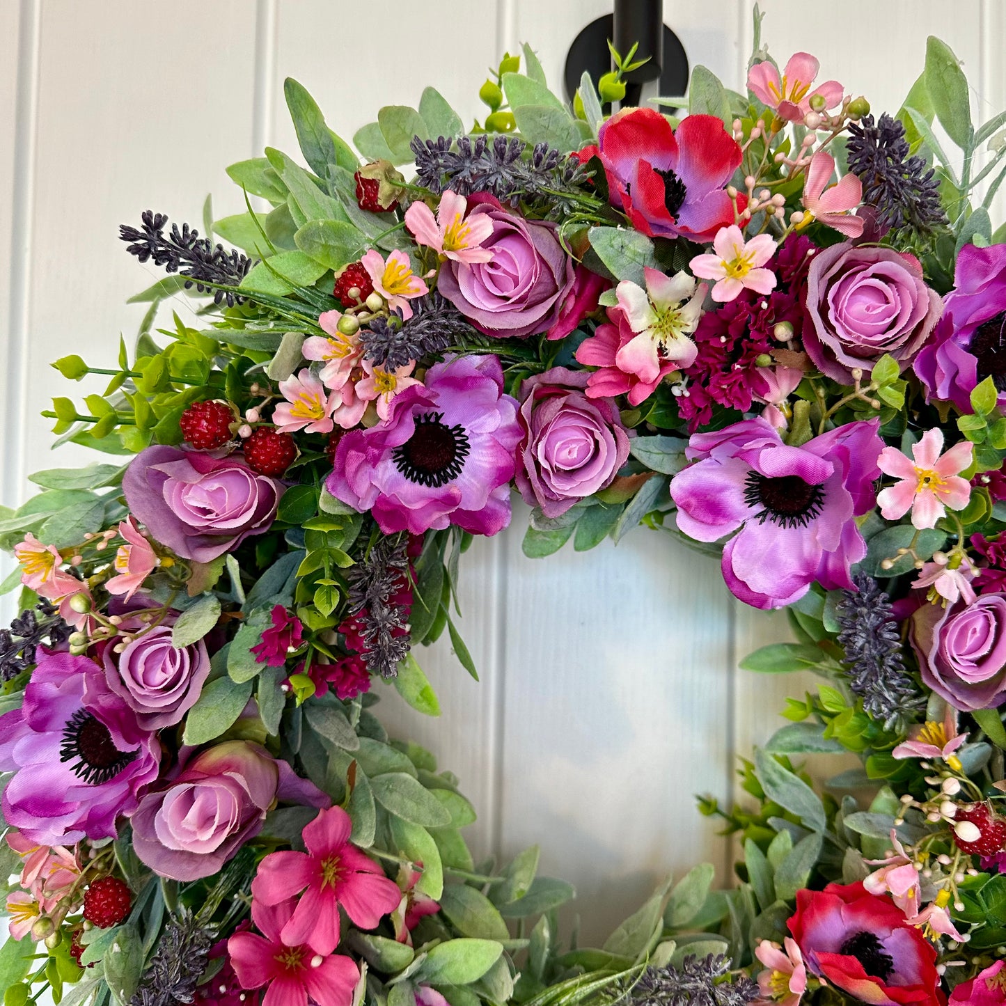 Floral Wreath – Roses And Raspberries