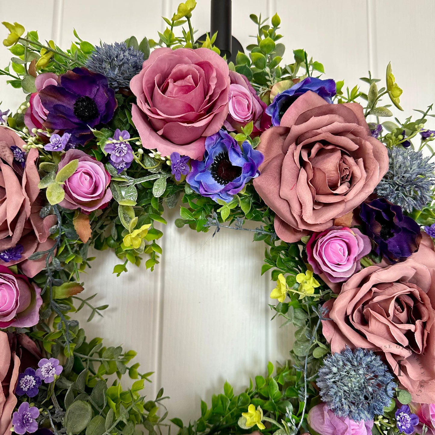 Floral Wreath – Roses And Wisteria