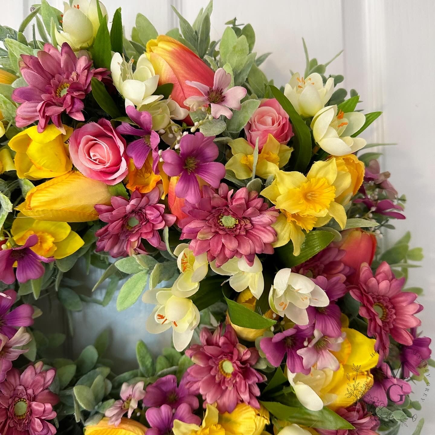 Floral Wreath – Tulips And Daffodils