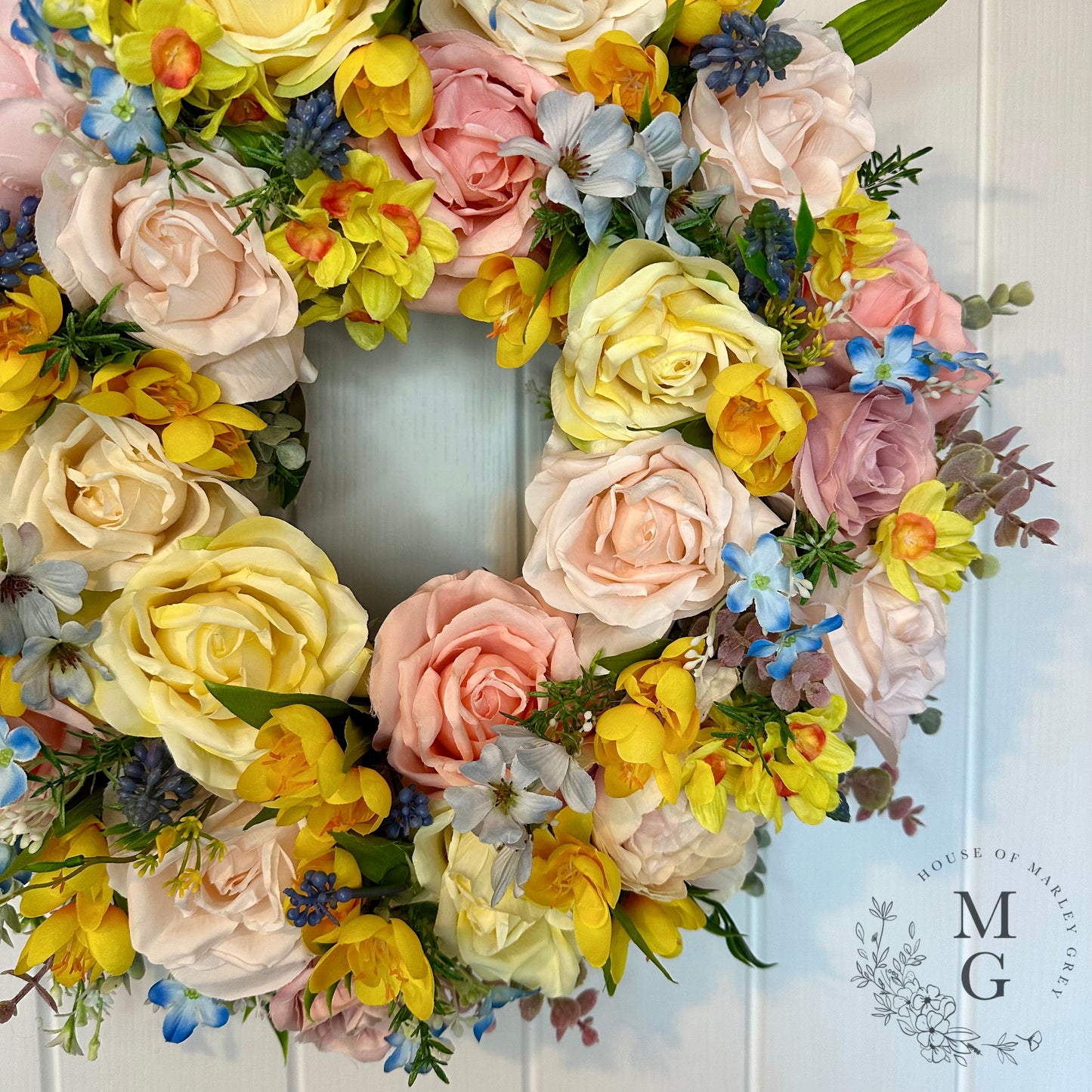 Floral Wreath – Roses And Daffodils