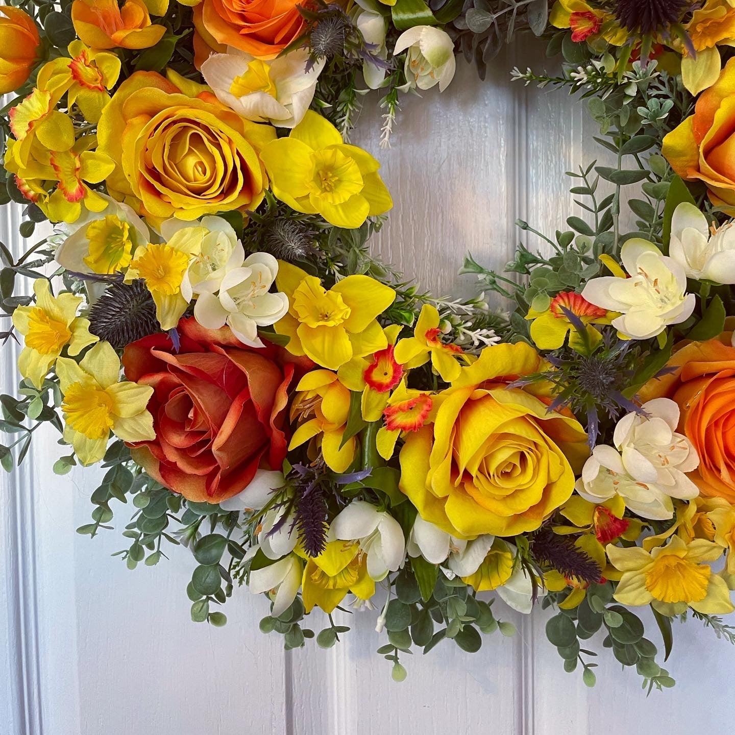 Floral Wreath – Roses And Daffodils