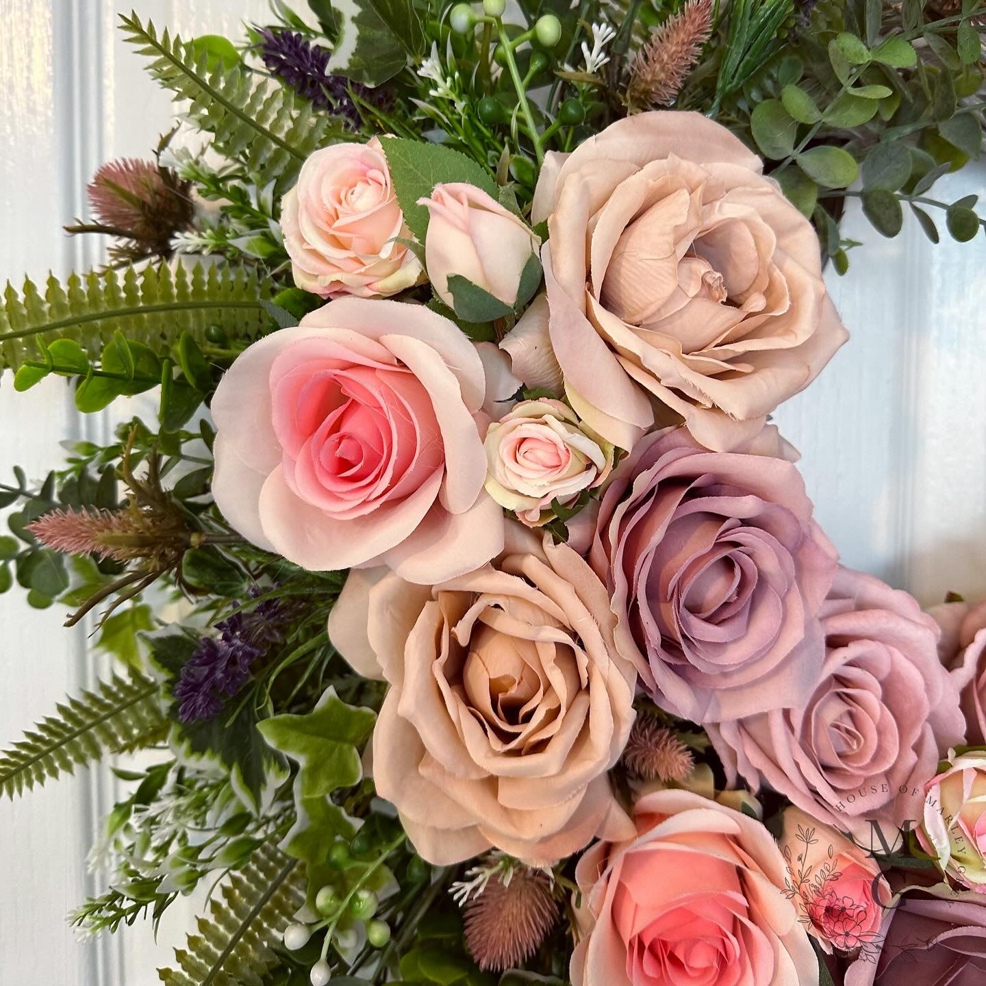 Floral Wreath – Roses And Ivy