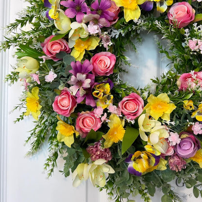 Floral Wreath – Roses And Daffodils