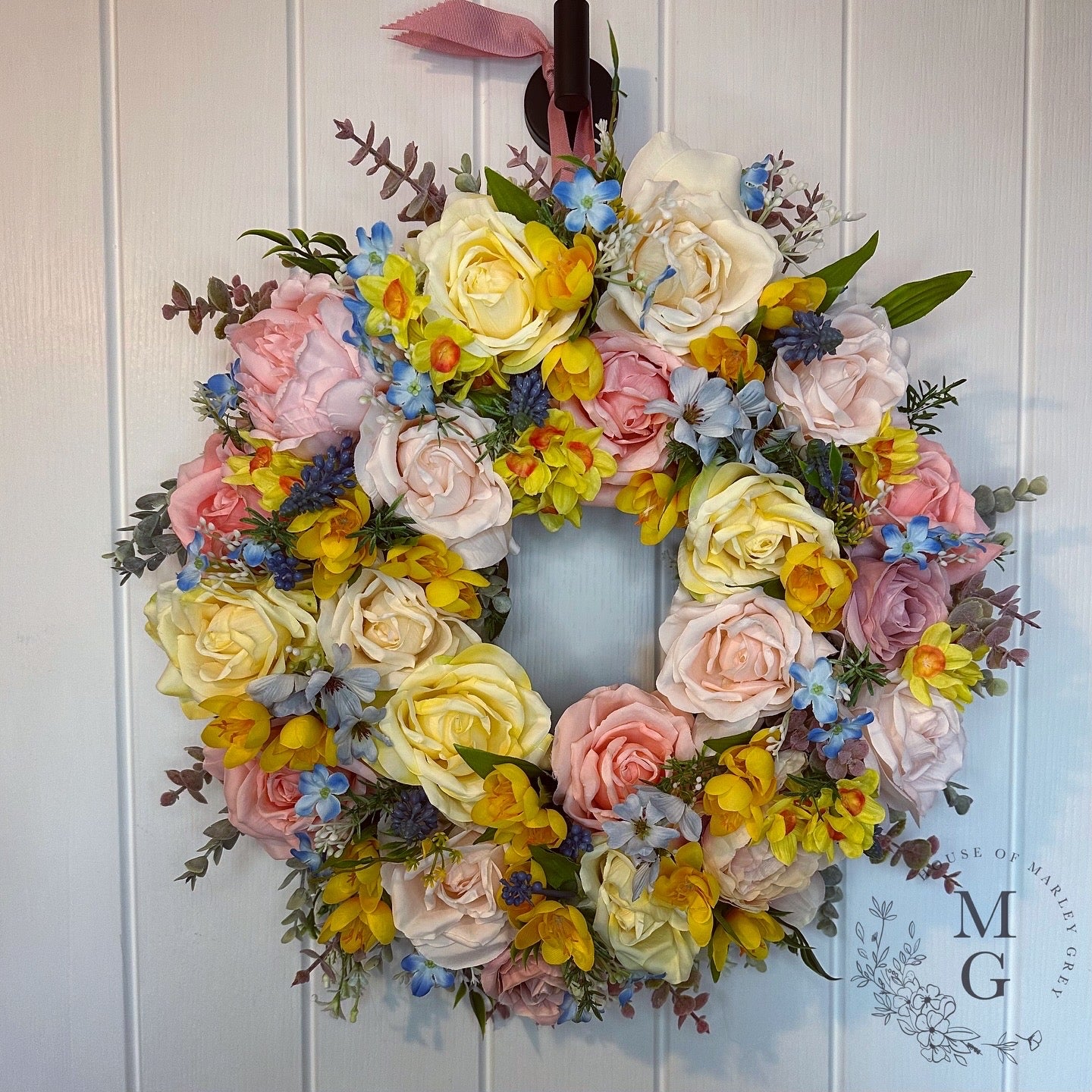 Floral Wreath – Roses And Daffodils