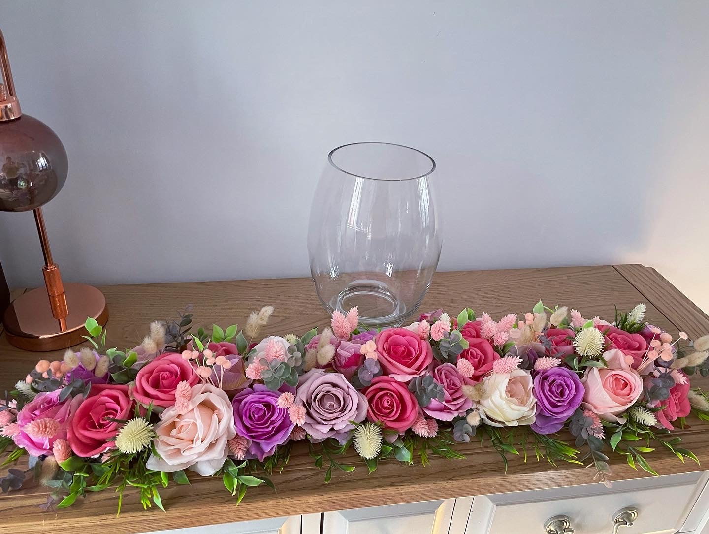 Floral Garland - Roses And Bunny Tails