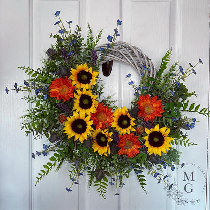 Floral Wreath – Sunflowers and Lavender