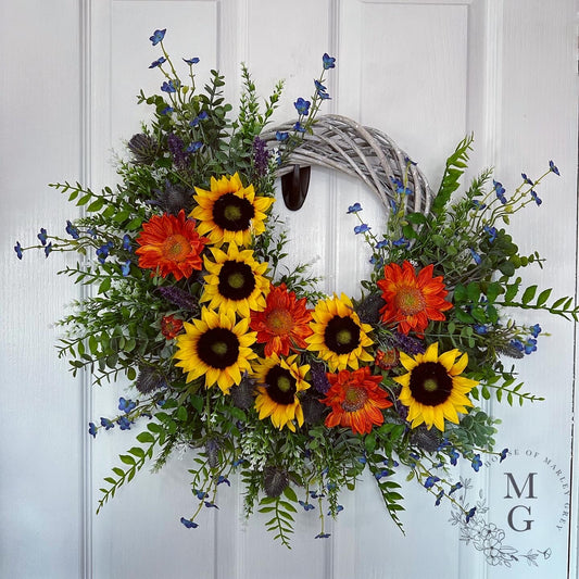 Floral Wreath – Sunflowers and Lavender