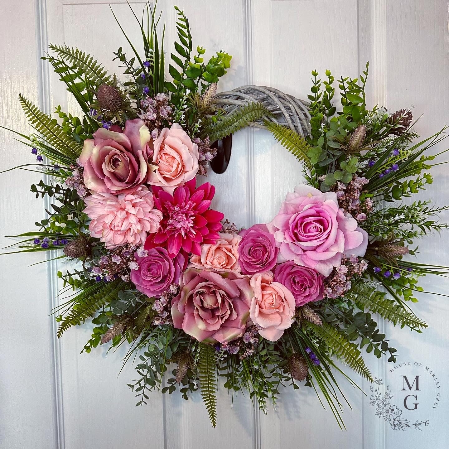 Floral Wreath – Roses And Dahlias