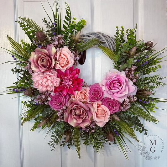 Floral Wreath – Roses And Dahlias