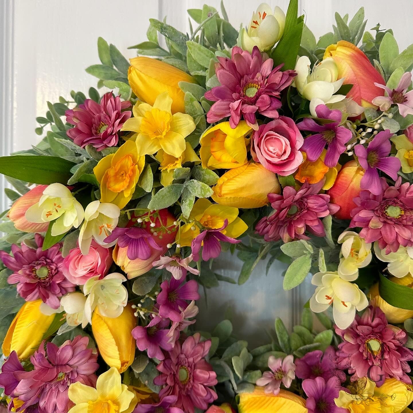Floral Wreath – Tulips And Daffodils