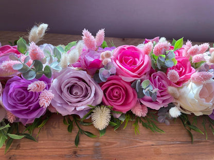 Floral Garland - Roses And Bunny Tails