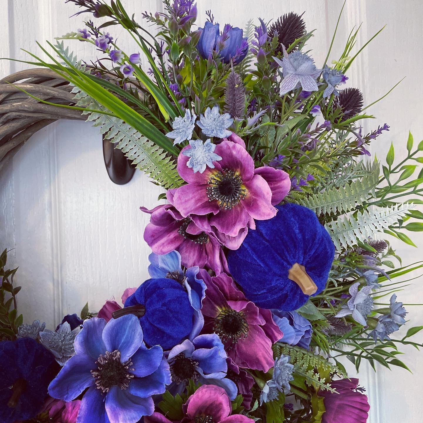 Autumn Wreath – Anemone And Bluebells
