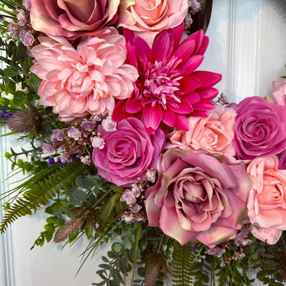 Floral Wreath – Roses And Dahlias