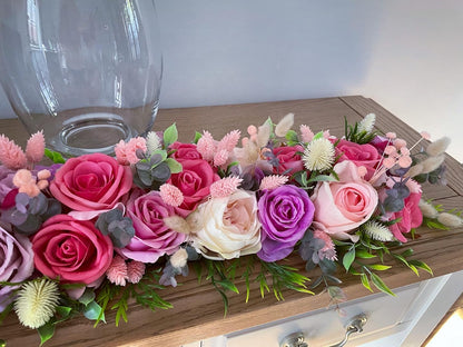 Floral Garland - Roses And Bunny Tails