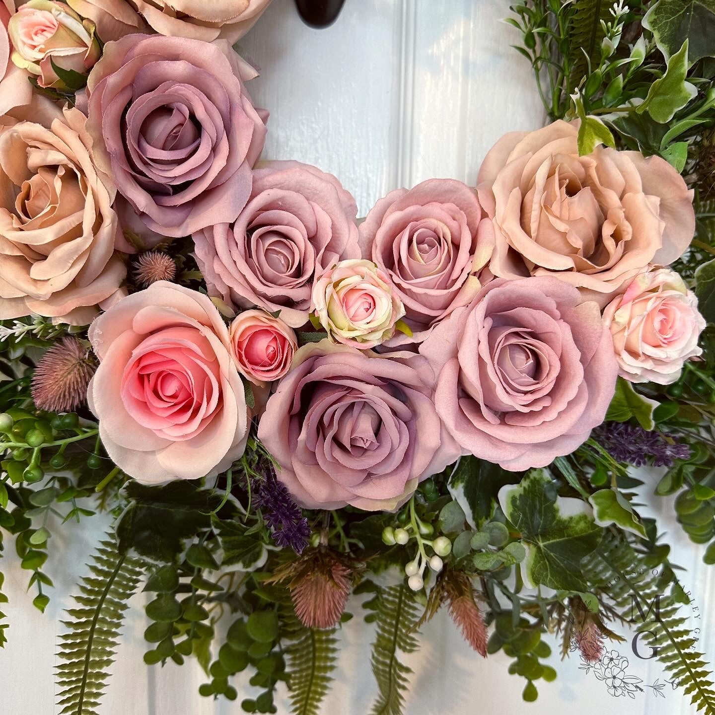 Floral Wreath – Roses And Ivy