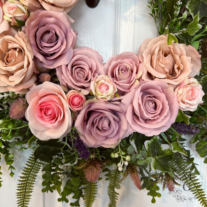 Floral Wreath – Roses And Ivy