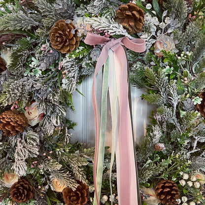 Christmas Floral Wreath – Roses And Lily Of The Valley