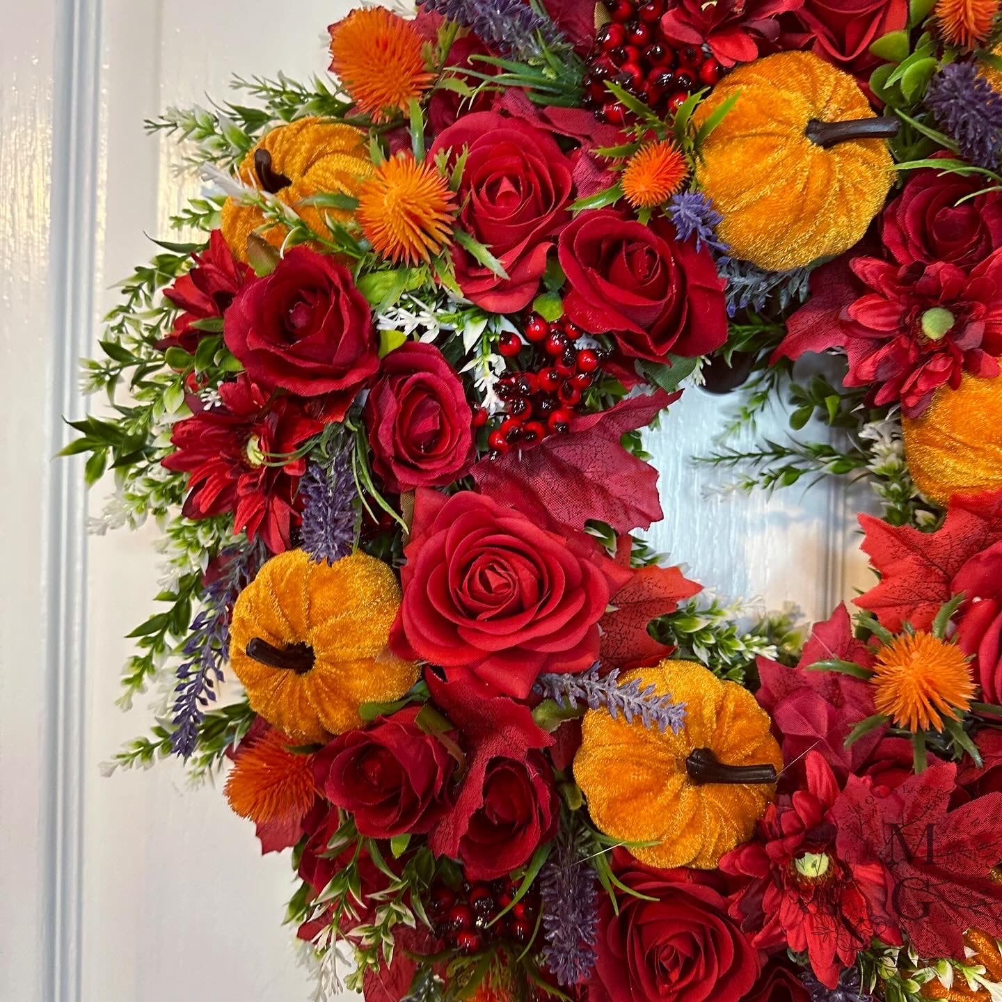 Autumn Wreath – Roses And Gerbera