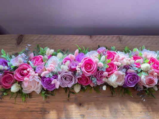 Floral Garland - Roses And Bunny Tails