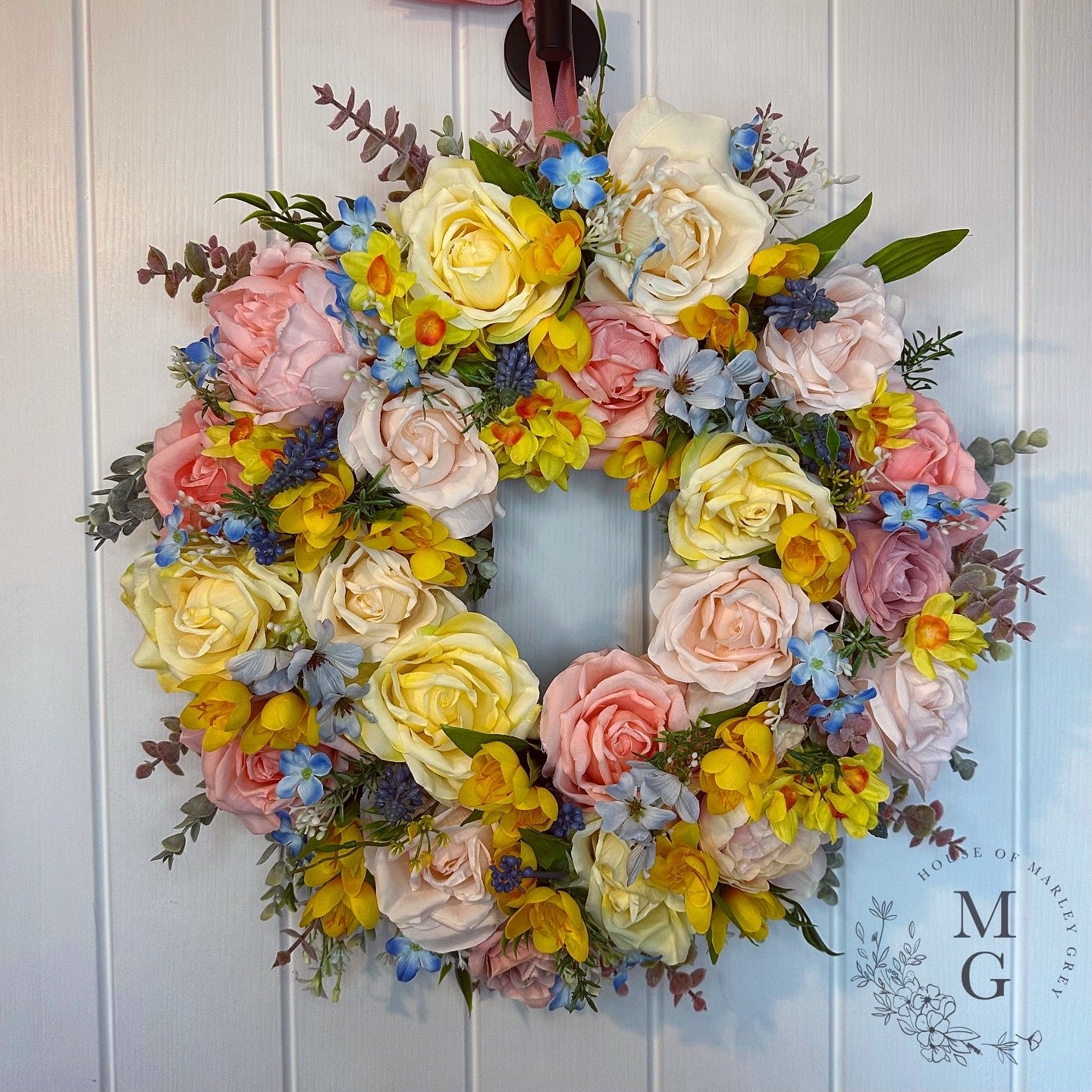 Floral Wreath – Roses And Daffodils