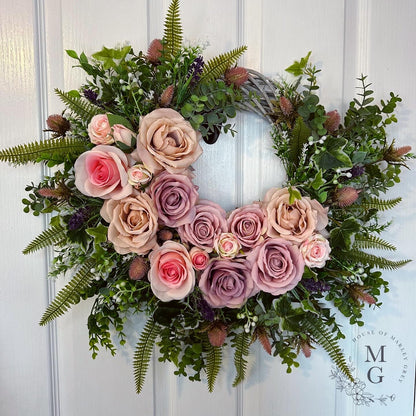 Floral Wreath – Roses And Ivy
