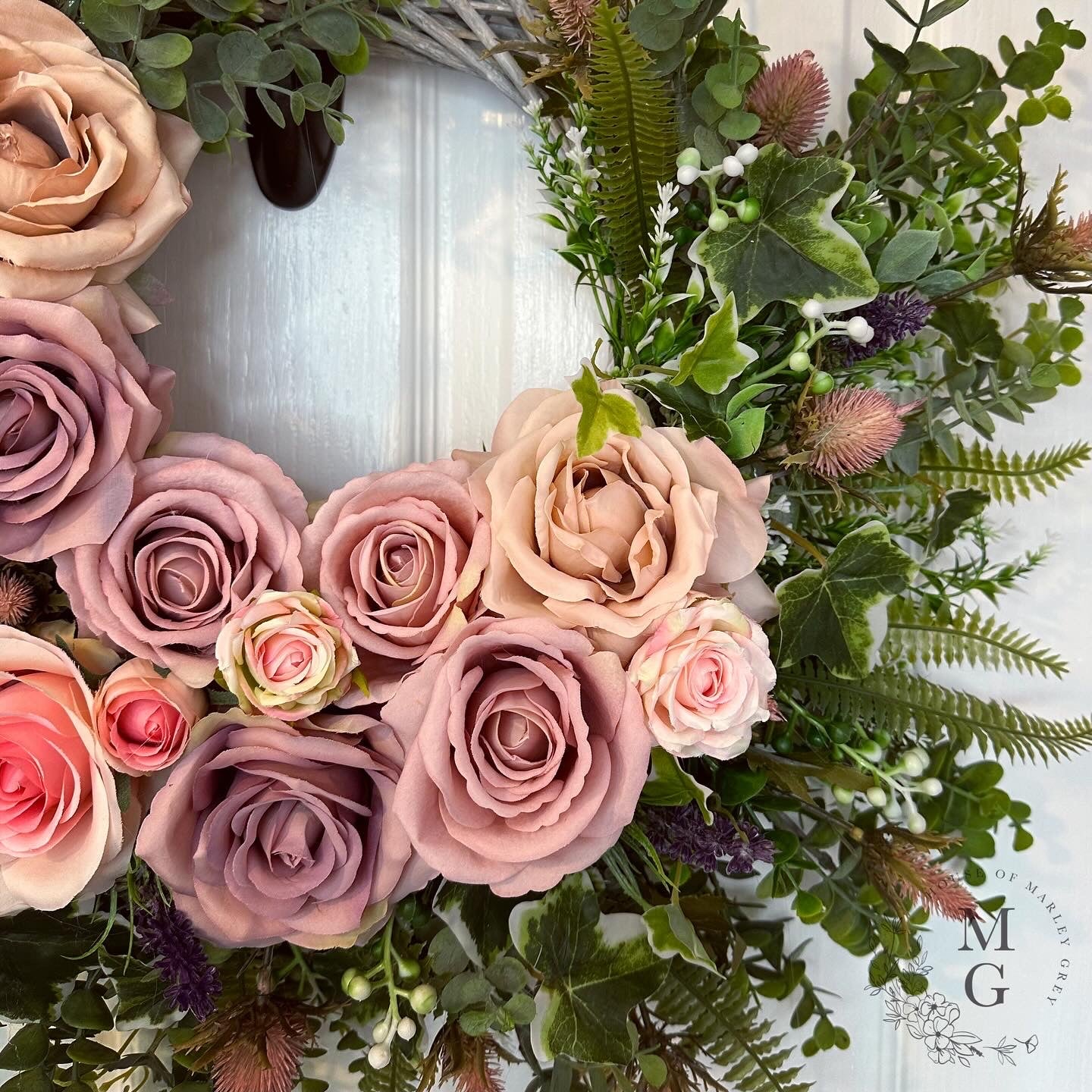 Floral Wreath – Roses And Ivy