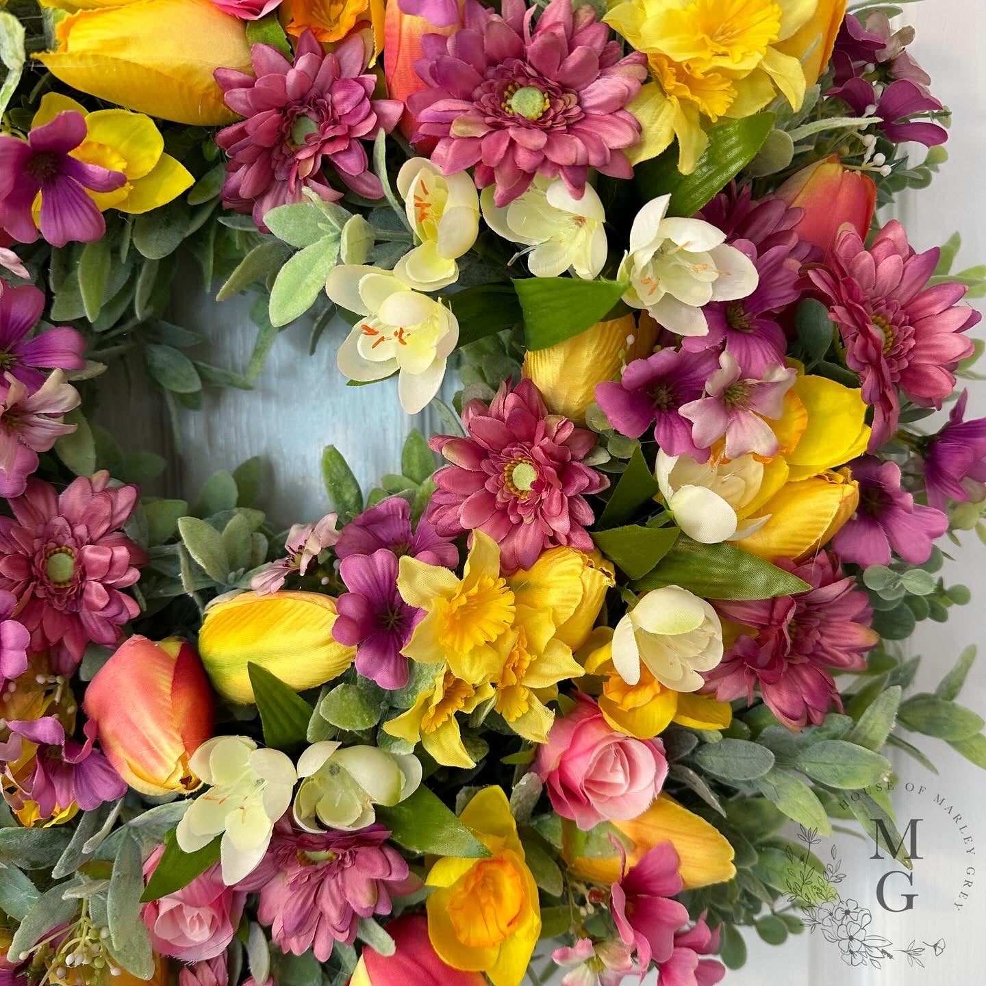 Floral Wreath – Tulips And Daffodils