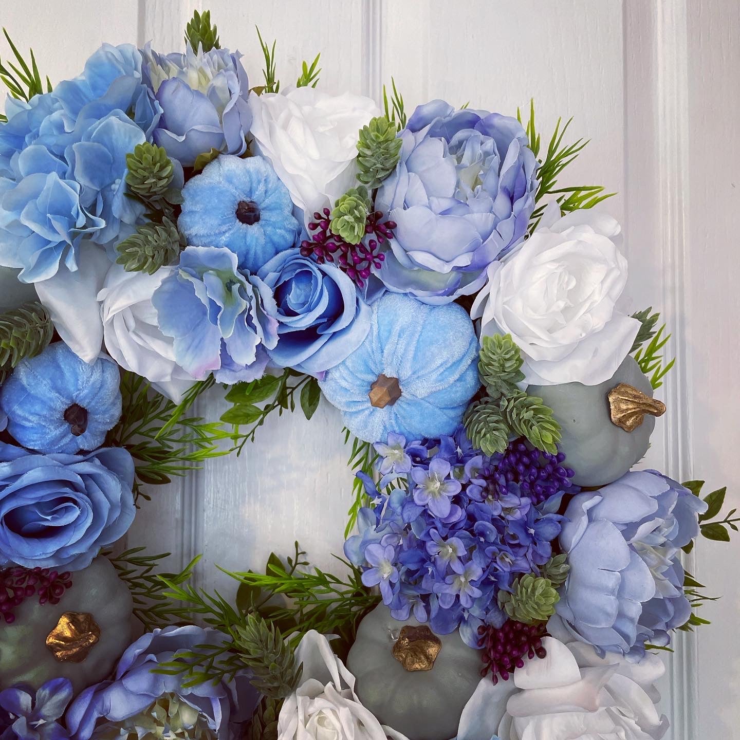 Autumn Wreath – Roses And Hydrangea