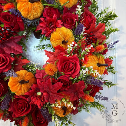 Autumn Wreath – Roses And Gerbera