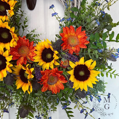 Floral Wreath – Sunflowers and Lavender
