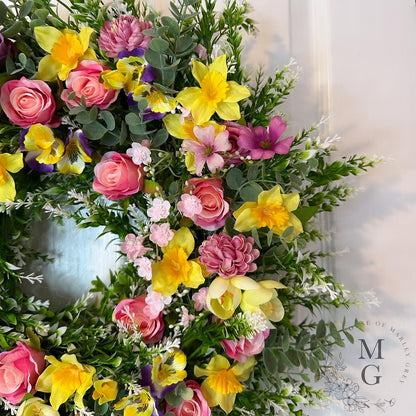 Floral Wreath – Roses And Daffodils