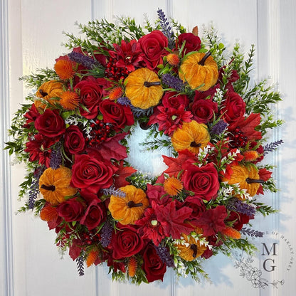 Autumn Wreath – Roses And Gerbera