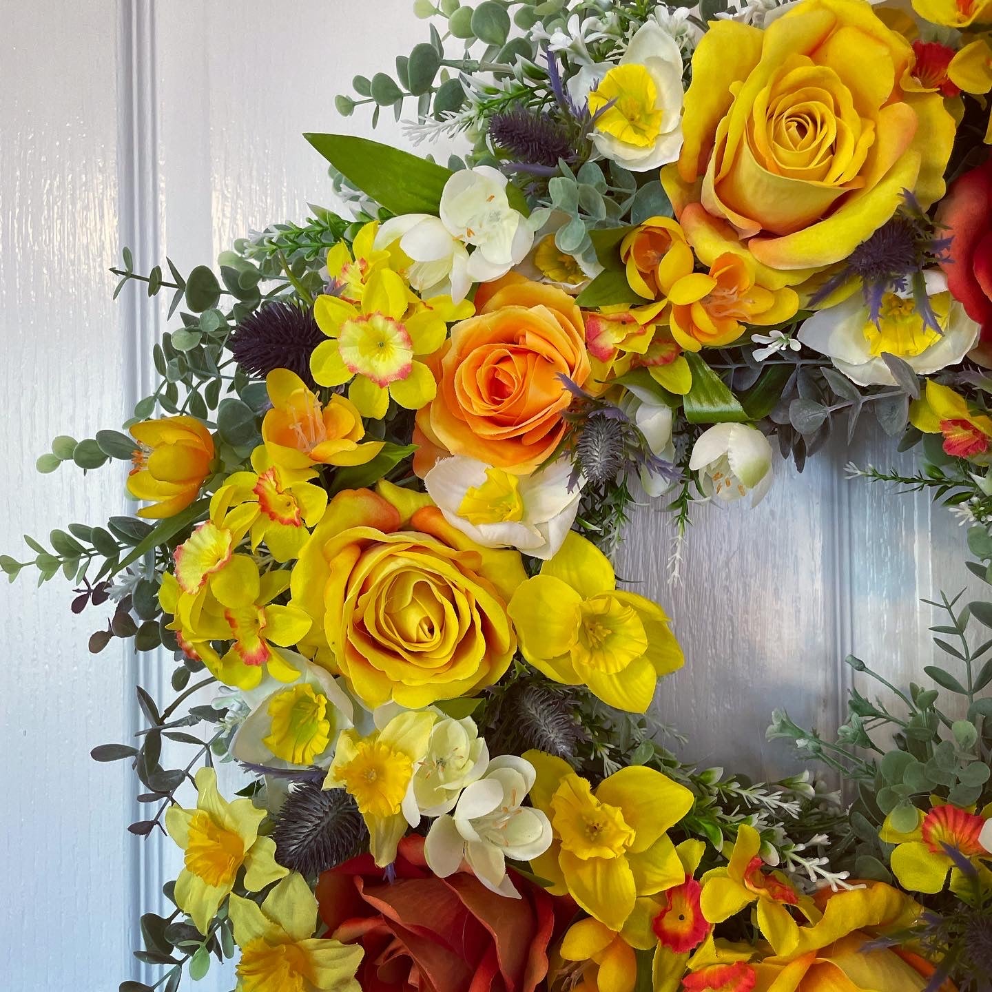 Floral Wreath – Roses And Daffodils