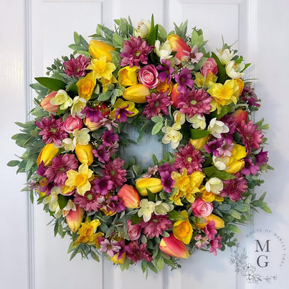 Floral Wreath – Tulips And Daffodils