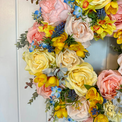 Floral Wreath – Roses And Daffodils