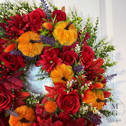 Autumn Wreath – Roses And Gerbera