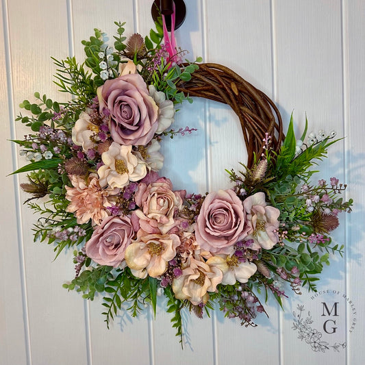 Floral Wreath – Roses And Dahlias