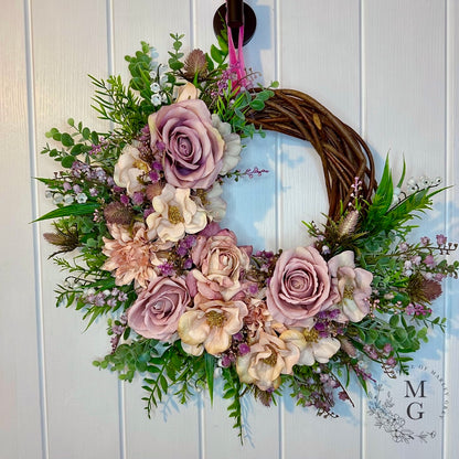 Floral Wreath – Roses And Dahlias