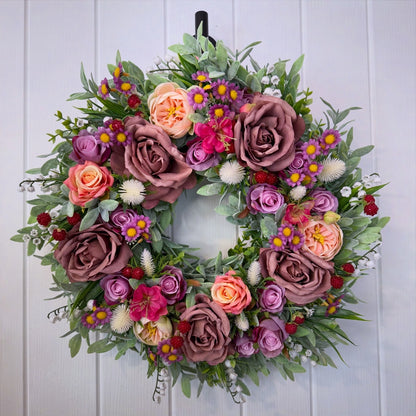 Floral Wreath – Roses And Raspberries