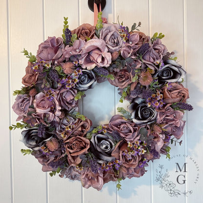 Floral Wreath – Roses And Wax Flowers