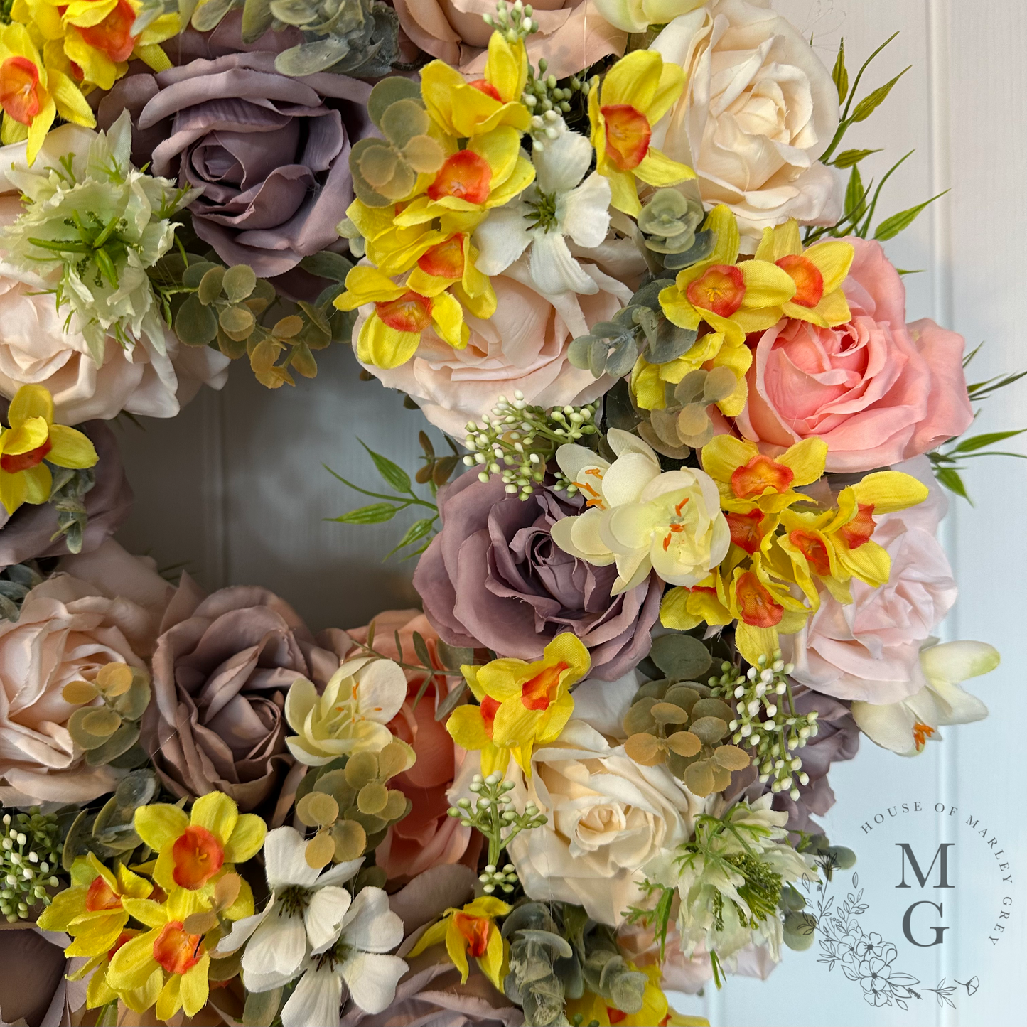 Floral Wreath – Roses And Daffodils
