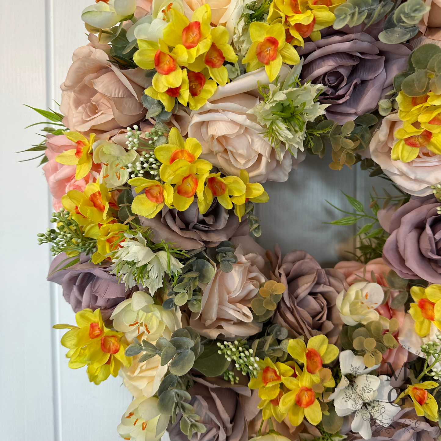 Floral Wreath – Roses And Daffodils