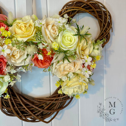 Disney Floral Wreath – Roses And Gypsophila