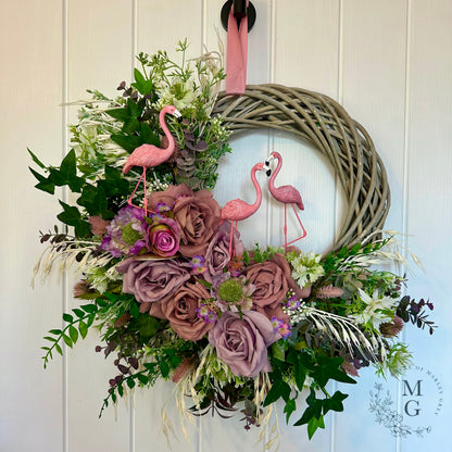 Floral Wreath – Flamingo