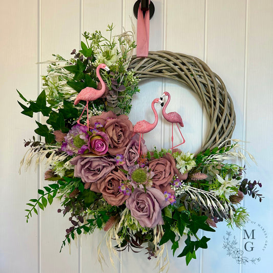 Floral Wreath – Flamingo