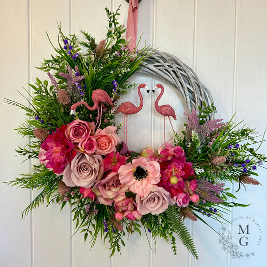 Floral Wreath – Flamingo